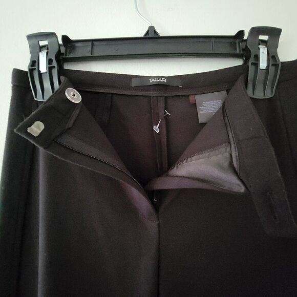 Tahari Skinny Black Pants 2 - Picture 4 of 7